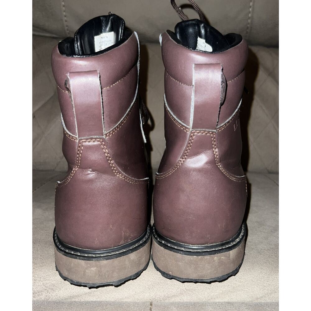 LL Bean Men Brown Leather Boot Size 11 Med Item ID 281171 Hiking Fishing - Picture 3 of 9